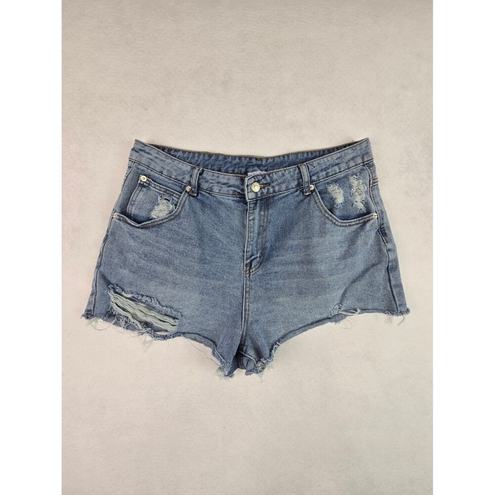 Princess Polly Distressed Denim Shorts Size 12